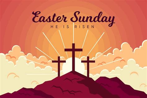 Free Vector | Flat easter sunday illustration