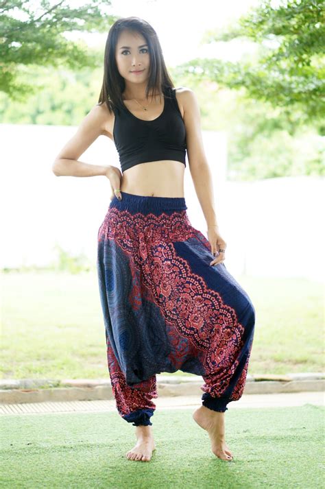 Harem Pants Thai Pants Rayon Pants Boho Strenchy Pants Etsy