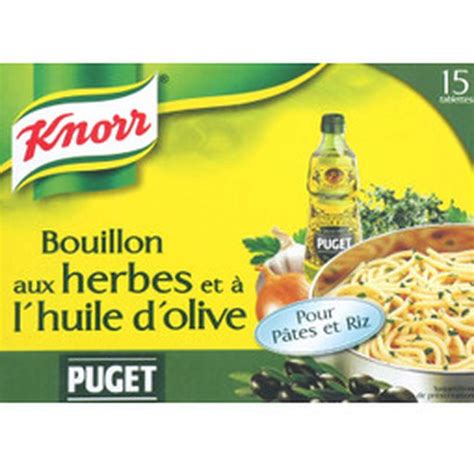 Bouillon aux herbes et à l huile d olive Knorr 15 x 10 g La Belle