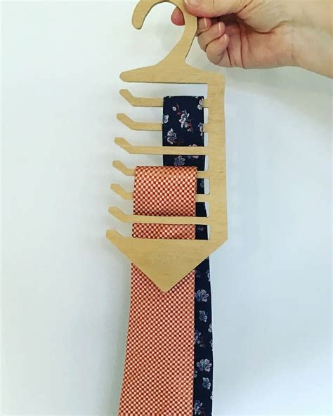 Wooden Tie Scarf Rack