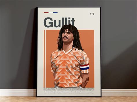 Ruud Gullit Netherlands Print Football Legend Print Gullit Poster Ruud