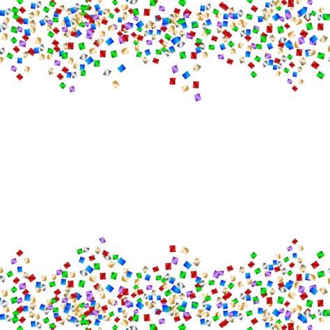 Premium Vector Confetti Background With Colorful Confetti Falling