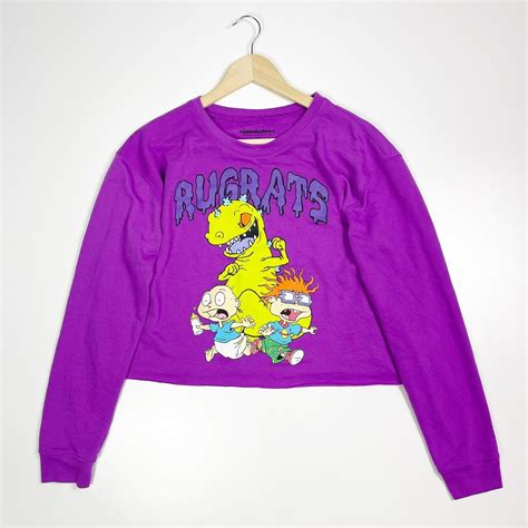 Nickelodeon Rugrats Reptar Purple Cropped T Shirt Ret Gem