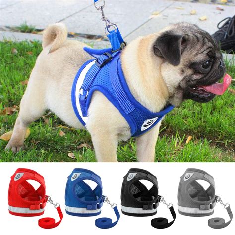 Dog Harness For Chihuahua Pug Small Medium Dogs Nylon Mesh Puppy Cat