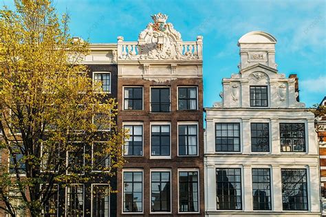 Beautiful Architecture Of Dutch Houses On Amsterdam Canal In Autumn ...