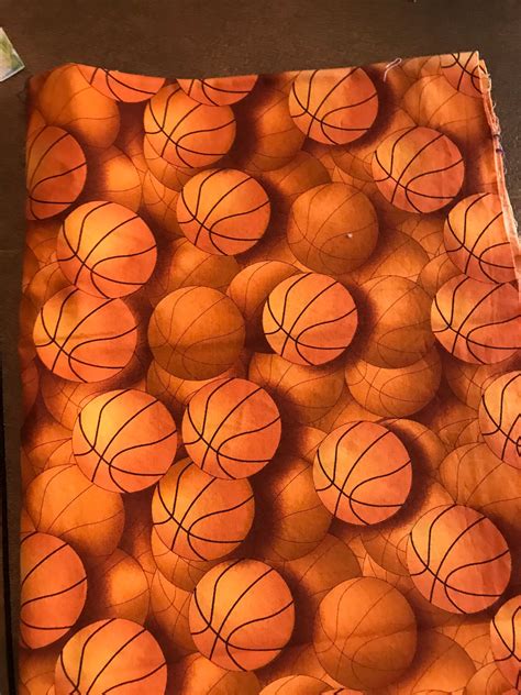 Vintage Basketball Fabric 15 Yds Etsy