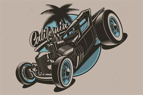 Hot Rod Vector Illustration