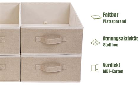 Ovakia Faltbar Aufbewahrungsboxen Stoff Schrank Schubladen Organizer