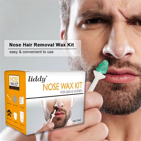 Nose Hair Removal Wax Kit Wax Applicators Sticks Beans Mustache ...