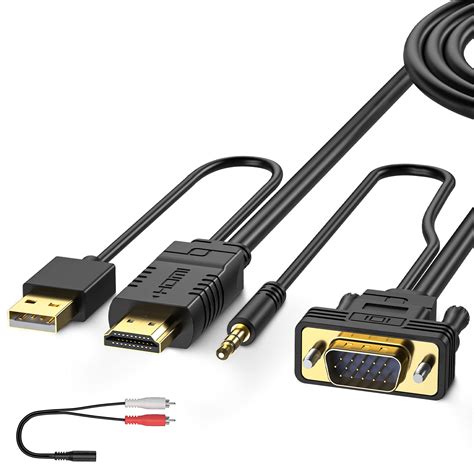 Buy FOINNEX VGA To HDMI Adapter Cable With Audio Convert VGA Source