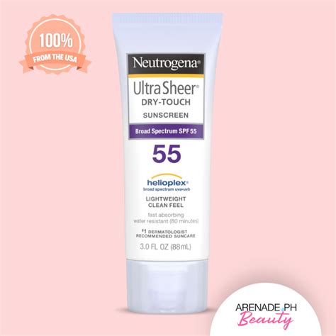 Neutrogena Ultra Sheer Dry Touch Sunscreen Broad Spectrum Spf 55 3 0