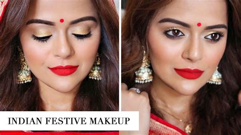 Simple Easy Festive Makeup Tutorial Youtube