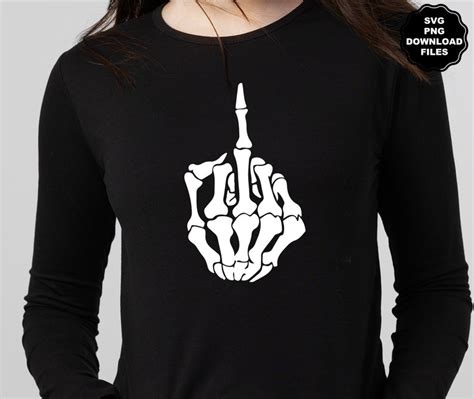 Skeleton Middle Fingers SVG Fuck You Fingers Skeleton Hand Skeleton
