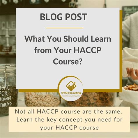 What You Should Learn From Your Haccp Course