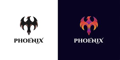 awesome phoenix wing logo animal abstract design. Phoenix gradient logo ...
