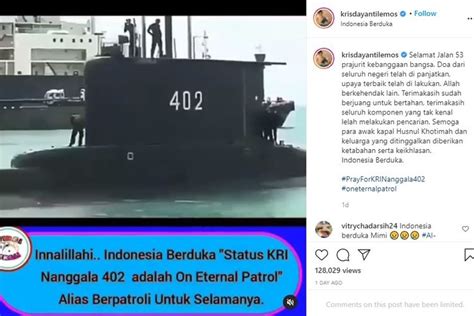 Seluruh Awak KRI Nanggala 402 Dinyatakan Gugur 5 Seleb Ini Ungkap