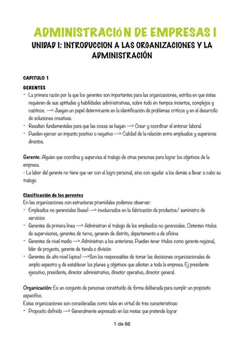 AdministracióN De Empresas 1 Final ADMINISTRACIÓN DE EMPRESAS I