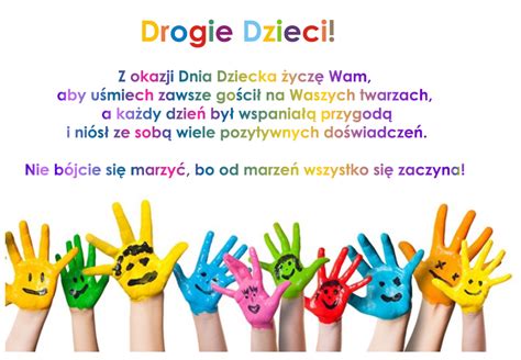 Kolorowe życzenia z okazji dnia dziecka - Życzenia na GifyAgusi.pl