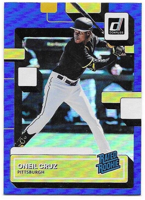 2022 Panini Donruss Blue Foil Parallel Oneil Cruz Rated Rookie 80