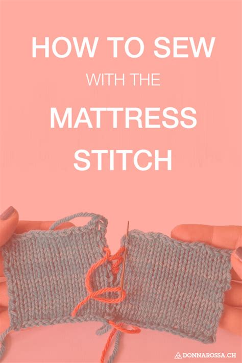 Mattress stitch: How to sew two knitted pieces together – DONNAROSSA