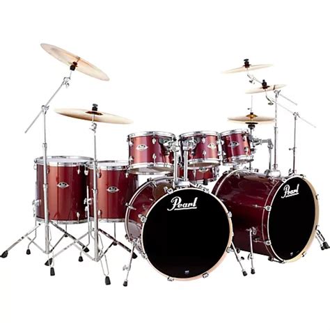 Pearl Export Double Bass 8 Piece Drum Set Black Cherry Glitter Guitar Center