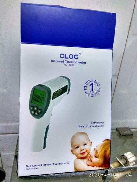 Cloc Battery Infrared Thermometer For Medical Use Size Standard At