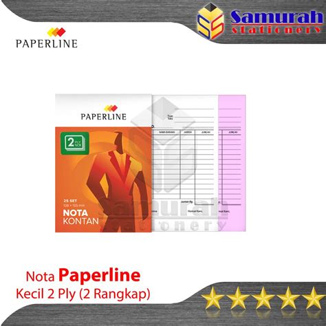 Jual Buku Nota Kontan Paperline Kecil 2 Ply Bon Rangkap 2 Nota Ppl