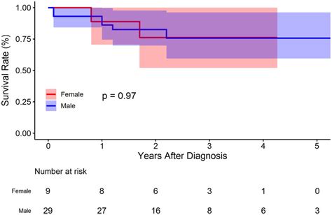 Kaplan Meier Survival Curve By Sex For The Conservatively Treated Cohort Download Scientific