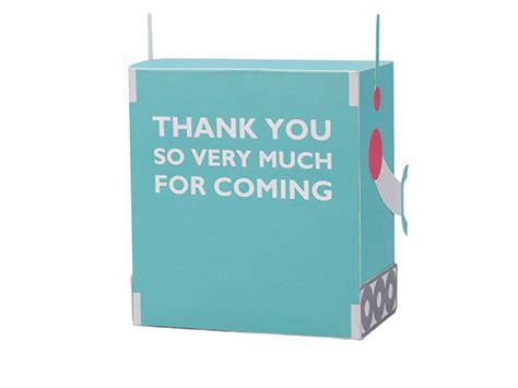 Robot Party Theme Printable Favor Box