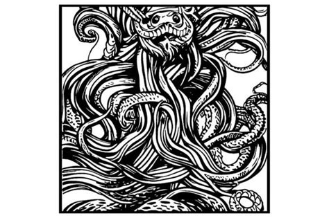 Kraken Monster Line Art Tattoo Vector Graphic by Arief Sapta Adjie II ...