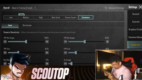 SCOUT OP NEW SENSITIVITY3 2 WITH SENSI CODE SCOUT BGMI SENSITIVITY