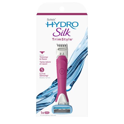 Schick Hydro Silk TrimStyle Waterproof Bikini Trimmer Blade Razor Handle Plus Razor