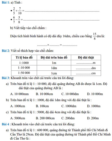 Phiếu bài tập Toán lớp 4 Tuần 30 ABCD Online