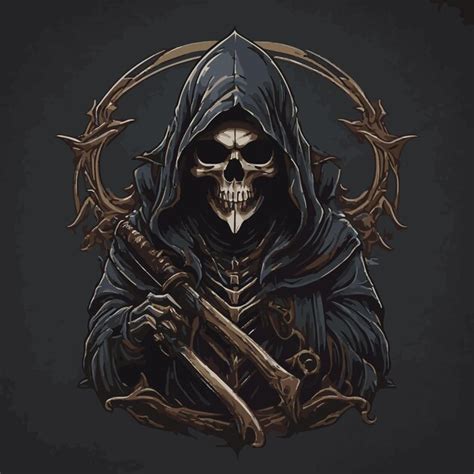 Premium Vector Free Vector Grim Reaper Logo Design