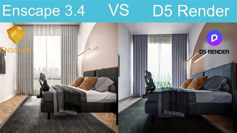 Enscape Vs D5 Interior Render Tutorial Enscape Bedroom SketchUp