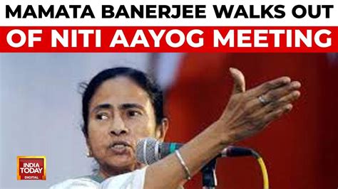 Mamata Banerjee Walks Out Of Niti Aayog Meeting Opposition Boycotts