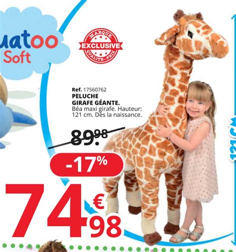 Promo Peluche Girafe Géante chez Maxi Toys iCatalogue fr