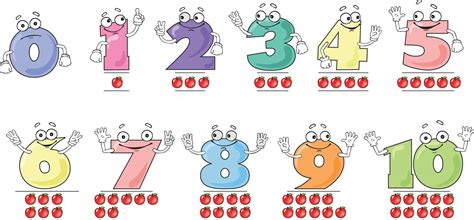 Cartoon Colored Numbers Set Icon Smile Emoji 13431424 Vector Art At