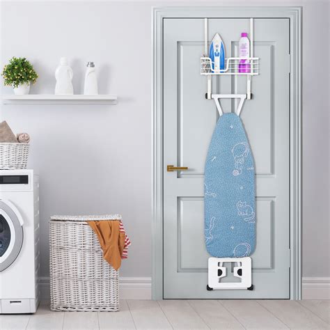 Kes Metal Ironing Board Hanger Over The Door For 1 3 8 Door Iron Holder White Wayfair