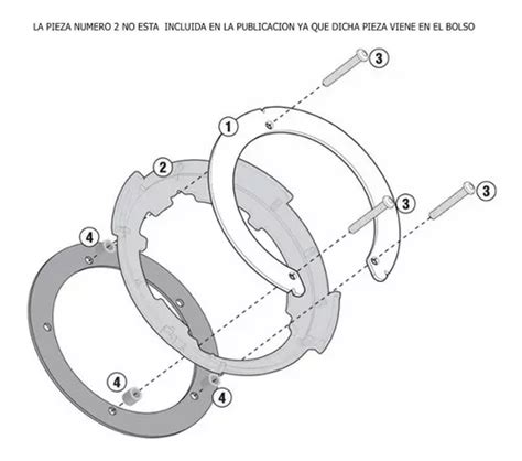 Adaptador Para Tanque Tanklock Givi Bf20 Honda Cb500 Avant