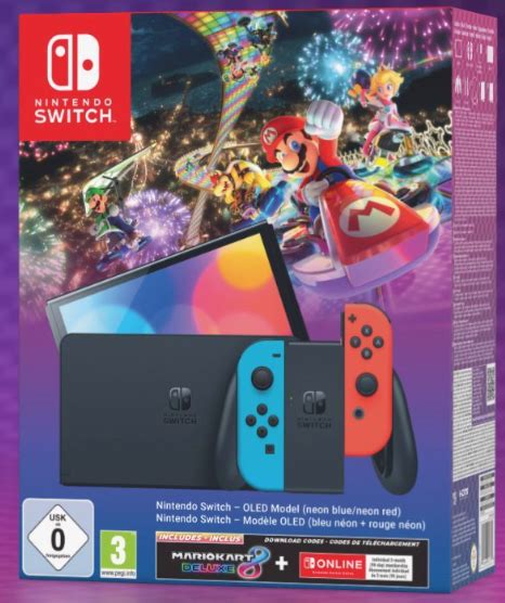 Nintendo Switch Oled Model Mario Kart 8 Deluxe Switch Online Bundle