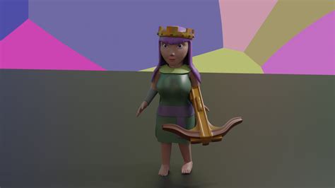 Artstation The Archer Queen Fanmade Figure Game Assets