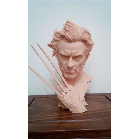 Unpainted Wolverine Bust Resin Model Kit Garage Kit Superhero