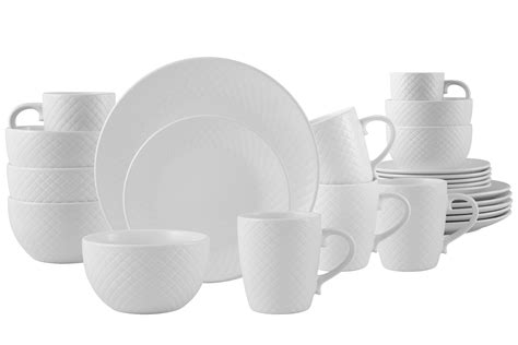 Ripley SET VAJILLA RIPLEY HOME CER COCO BLANCO PORCELANA 24 PIEZAS