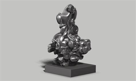 modern abstract robotic sculpture 153 | CGTrader