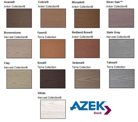 Azek Composite Decking Comes In A Wide Range Of Colors To Coordinate