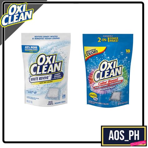 Oxiclean White Revive And Color Booster Laundry Whitener And Stain Remover Power Pads 24 Count