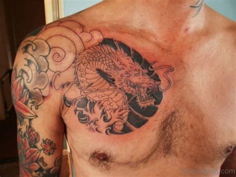 80 Modish Dragon Tattoos On Chest Tattoo Designs