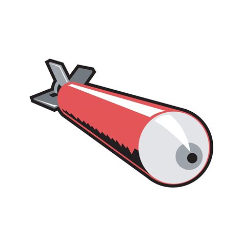 Red torpedo or bomb falling 2227256 Vector Art at Vecteezy