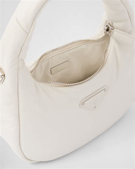 White Prada Soft Padded Nappa Leather Mini Bag Prada